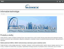 Tablet Screenshot of korex.sk